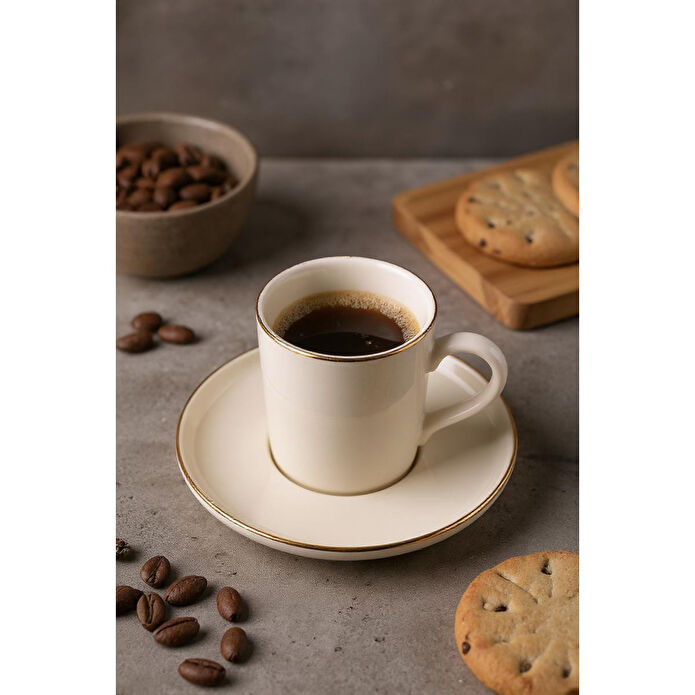 Bambum Dante 6 Kişilik Kahve Fincan Takımı Altın