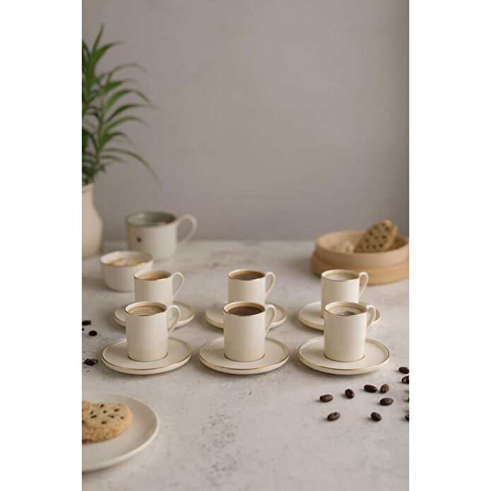 Bambum Dante 6 Kişilik Kahve Fincan Takımı Altın