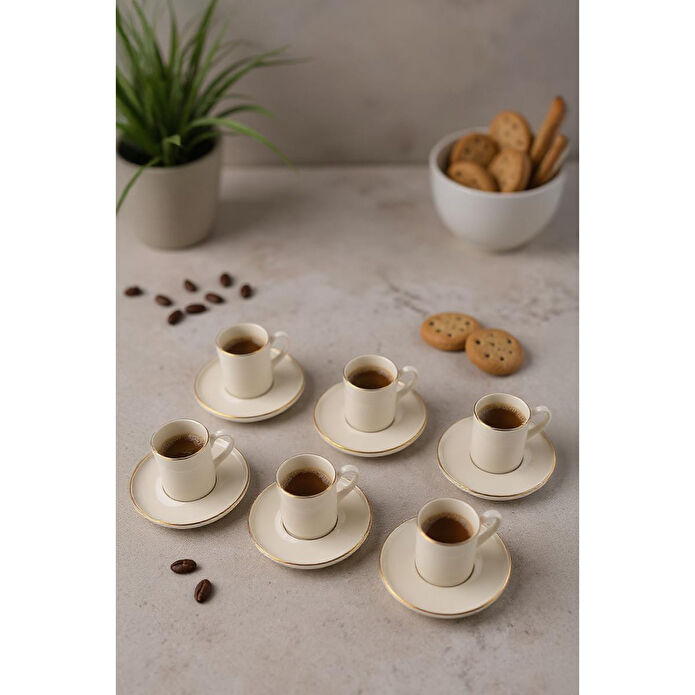 Bambum Dante 6 Kişilik Kahve Fincan Takımı Altın