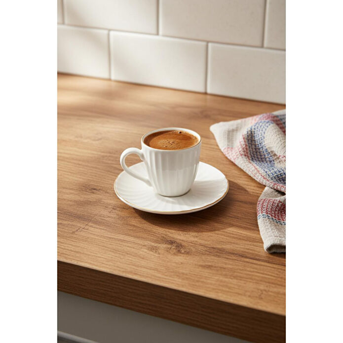 Bambum Karizma 6 Kişilik Kahve Fincan Takımı Gold