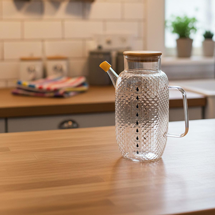Bambum Nytro Bambu Kapaklı Cam Sürahi 1000ml