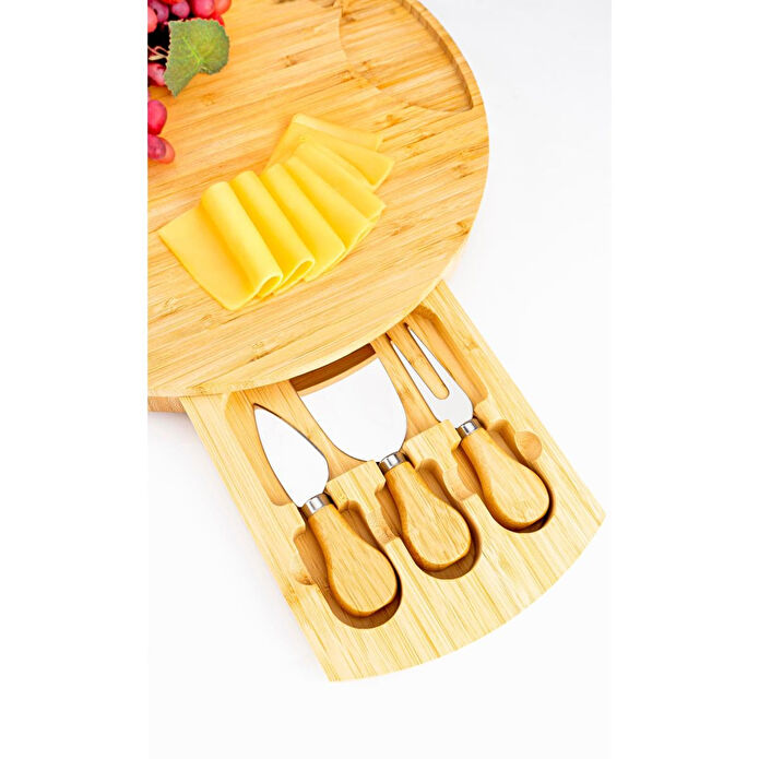 Bambum Oasis 4 Parça Ayaklı Peynir Sunum Tabağı