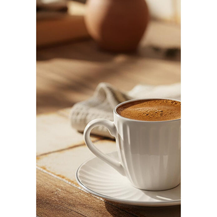 Bambum Karizma 6 Kişilik Kahve Fincan Takımı Platin