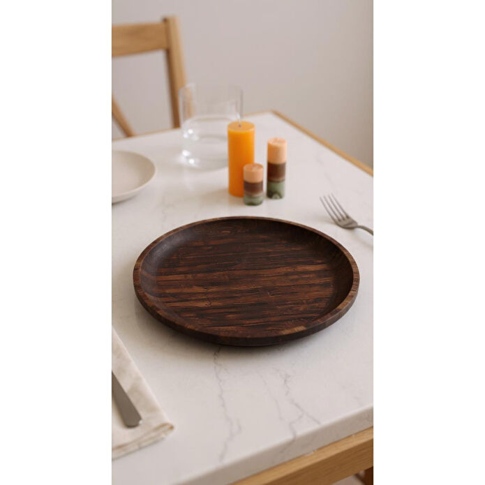 Bambum Nero Emmy - 6'lı Yuvarlak Tabak 16 Cm