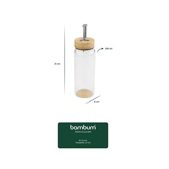 Bambum Mima Bambu Standlı 2'li Yağdanlık Büyük