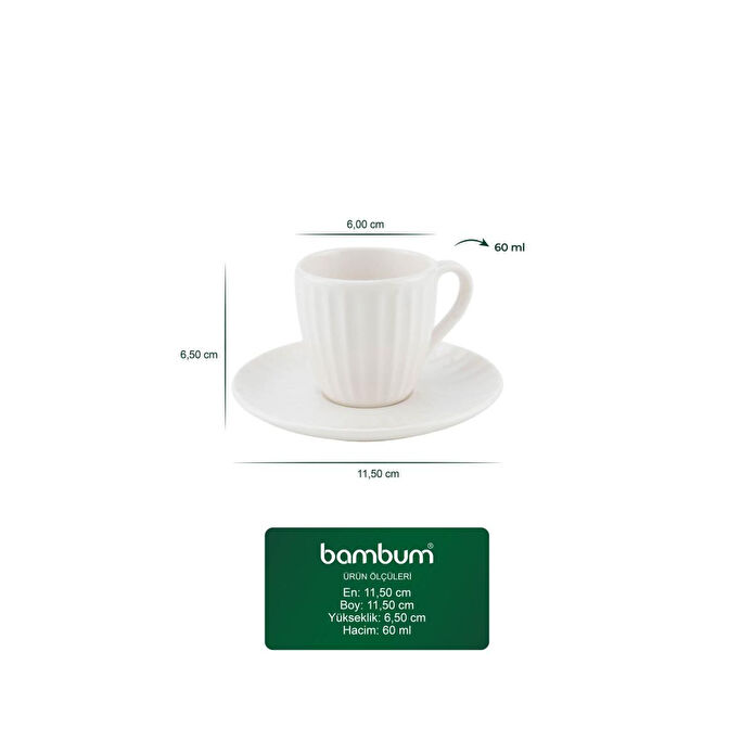 Bambum Karizma 6 Kişilik Kahve Fincan Takımı