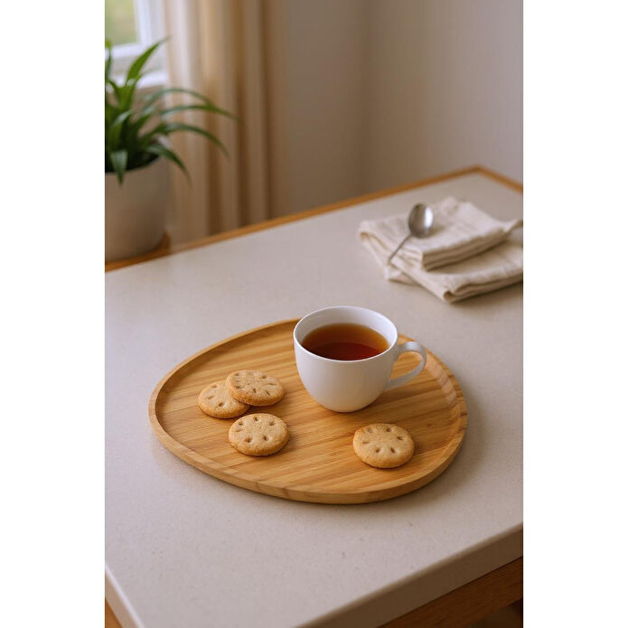 Bambum Macchiato Üçgen Tepsi Büyük