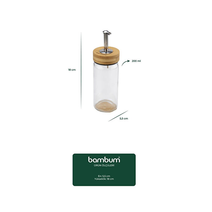 Bambum Mima Bambu Kapaklı Yağdanlık 200ml
