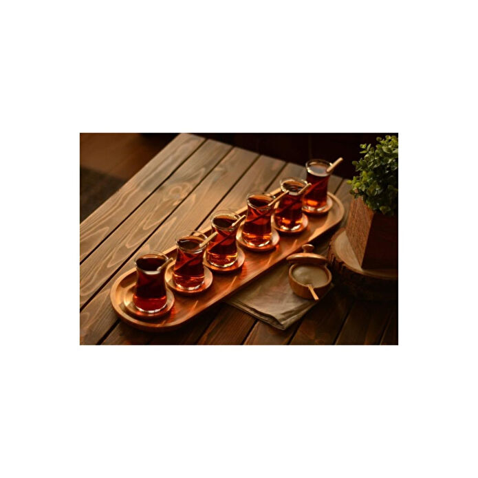 Bambum Bej Latte Uzun Dikdörtgen Servis Tepsisi B2880 60x17cm