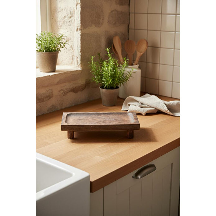 Bambum Arvina Ayaklı Sunum Tepsisi Küçük