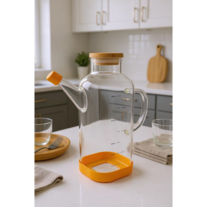 Bambum Petto Bambu Kapaklı Yağdanlık 800ml