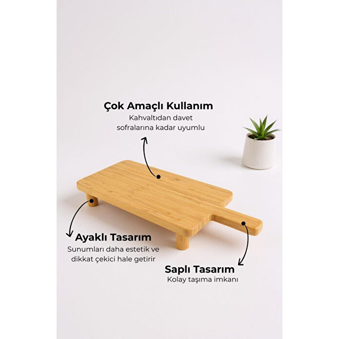 Bambum Mogni Ayaklı Sunum Tepsisi Küçük