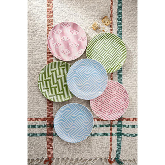 Bambum Moderna 6'lı Pasta Tabağı Waves