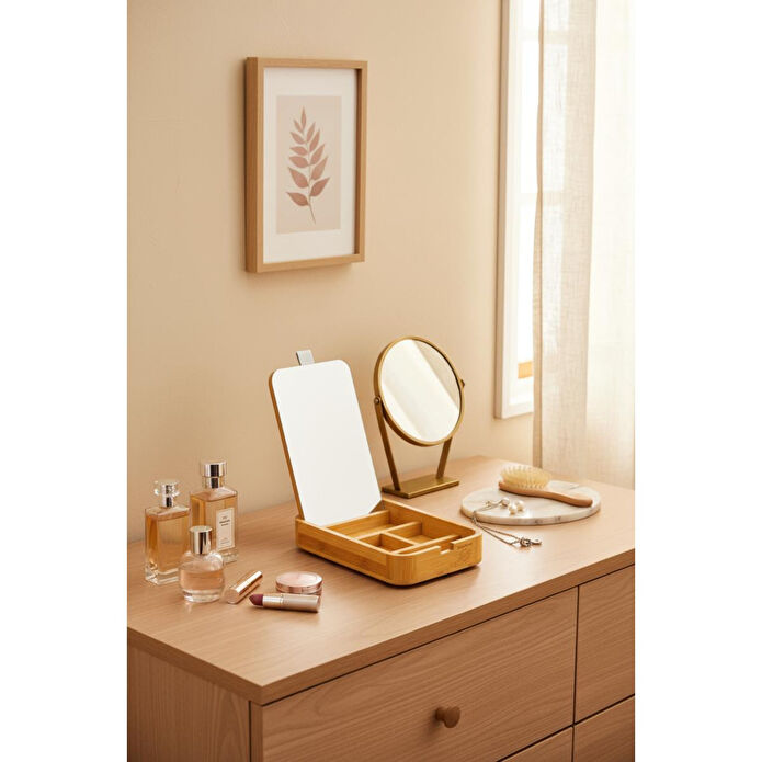 Bambum Fidel Aynalı Kozmetik Kutusu