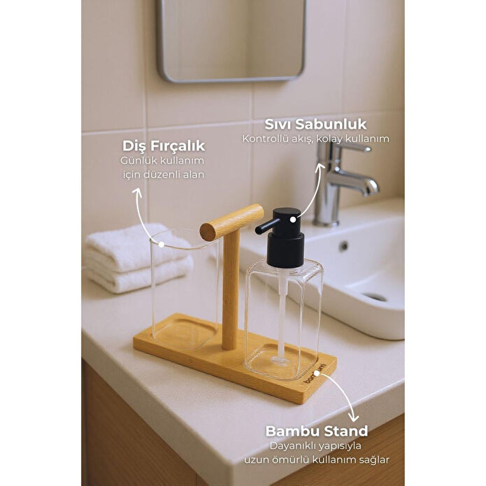 Bambum Vento 2'li Sabunluk Set Silver