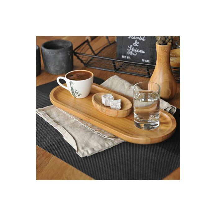 Bambum Latte Dikdörtgen Tepsi Küçük