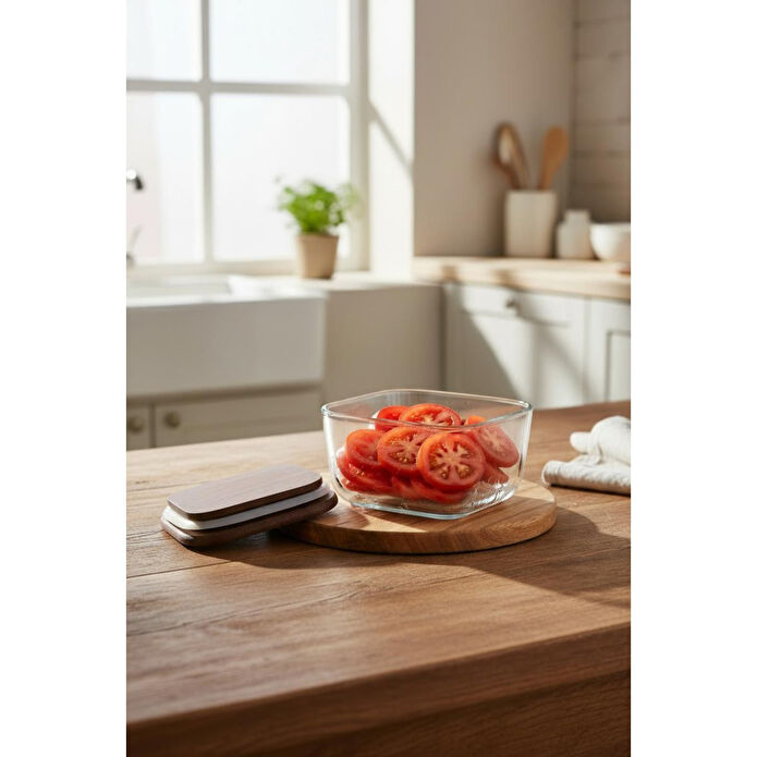 Bambum Nero - Enzo - 7 Parça Cam Kahvaltılık Kahvaltı Takımı Kahvaltı Seti