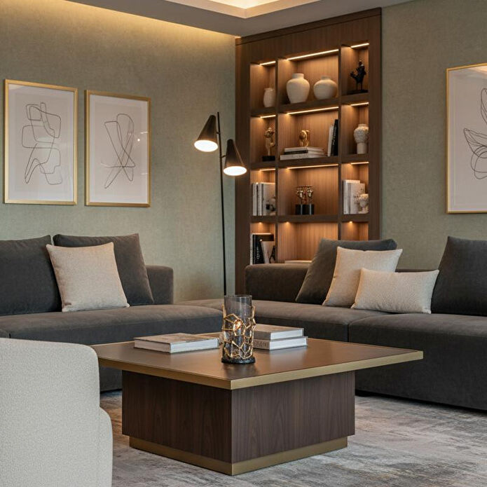 Cornella Pillar Antik Gold Gri Ombreli Cam Mumluk Küçük Ağız :11 Cm X Boy:25 Cm