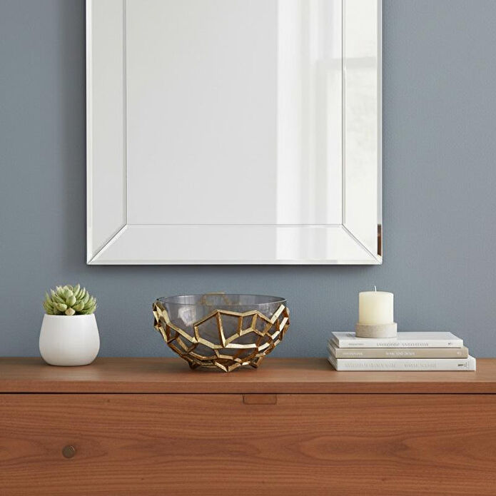 Cornella Pillar Antik Gold Gri Ombreli Cam Meyvelik Çap:25 Cm X Boy:14 Cm