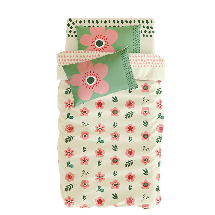Itsy Bitsy Kids Petit Fleur Çift Taraflı Müslin Çok Renkli Çocuk Nevresim Seti 140x200cm