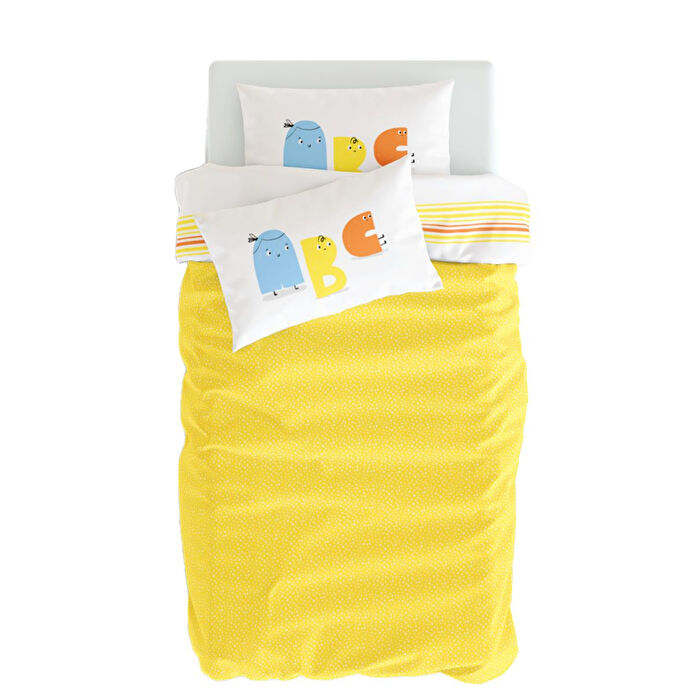 Itsy Bitsy Kids Alphabed Bebek Nevresim Seti, Multicolor, 100x150cm