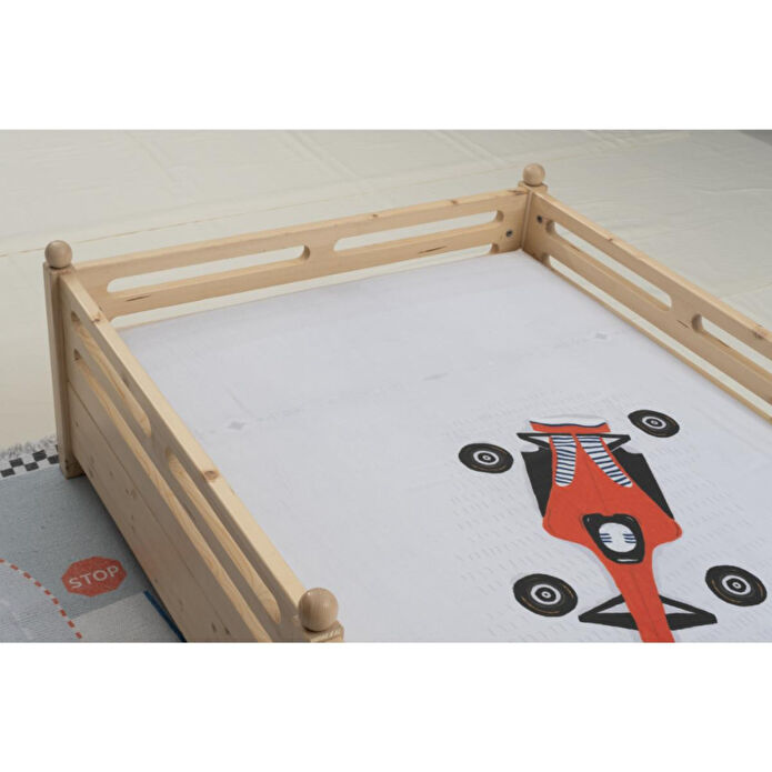 Itsy Bitsy Kids Ready Steady Go Pamuk Saten Çok Renkli Çocuk Çarşaf Seti 90x190cm