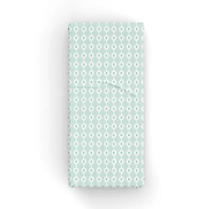 Itsy Bitsy Kids Sukha Pamuk Saten Mint Yeşili Çocuk Çarşaf Seti 90x190cm