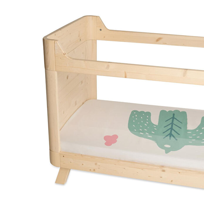 Itsy Bitsy Kids Bird Of Life Pamuk Saten Mint Yeşili Bebek Çarşaf Seti 80x140cm