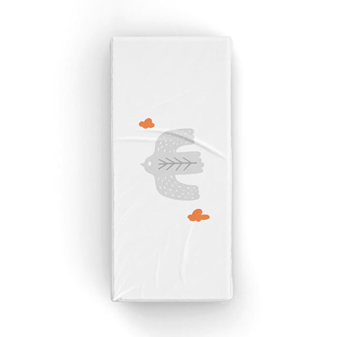 Itsy Bitsy Kids Bird Of Life Pamuk Saten Gri Çocuk Çarşaf Seti 90x190cm