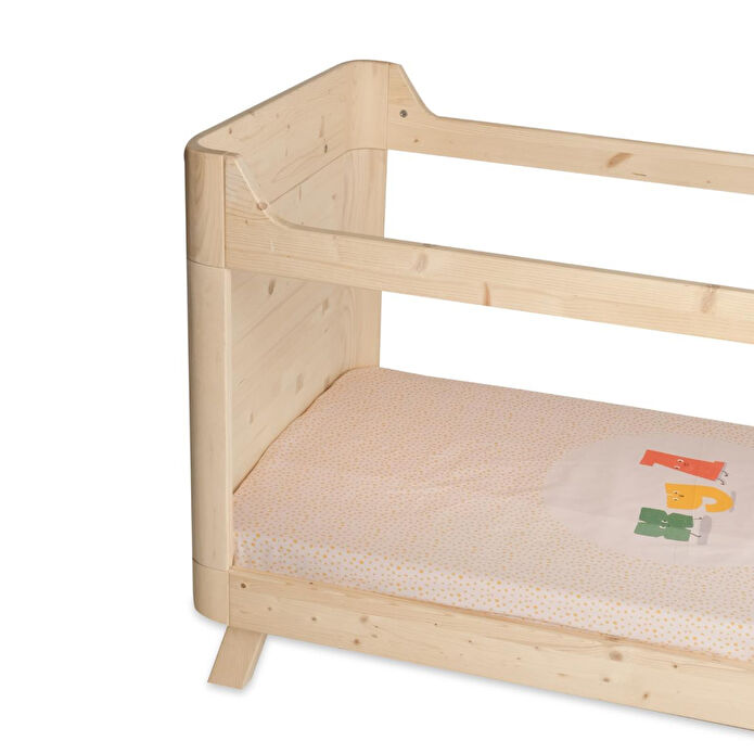 Itsy Bitsy Kids Alphabed Pamuk Saten Çok Renkli Bebek Çarşaf Seti 80x140cm