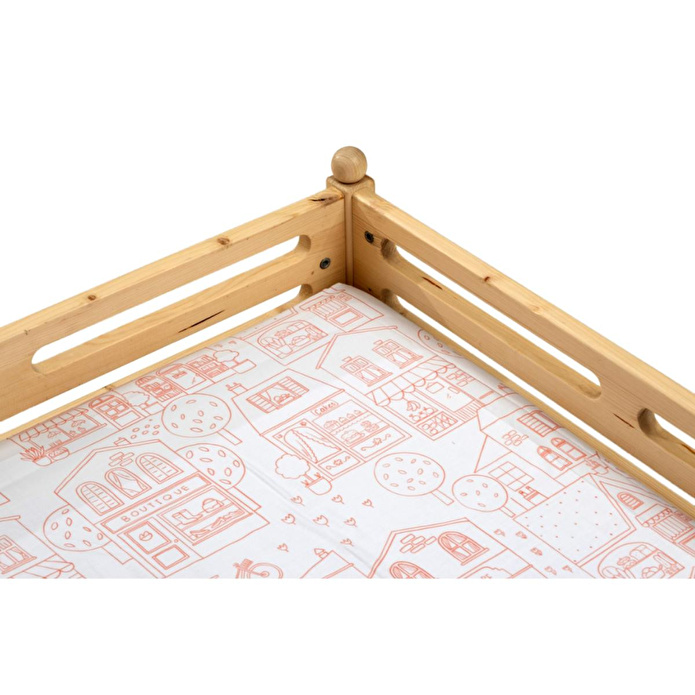 Itsy Bitsy Kids Neighbors Pamuk Saten Çok Renkli Çocuk Çarşaf Seti 90x190cm