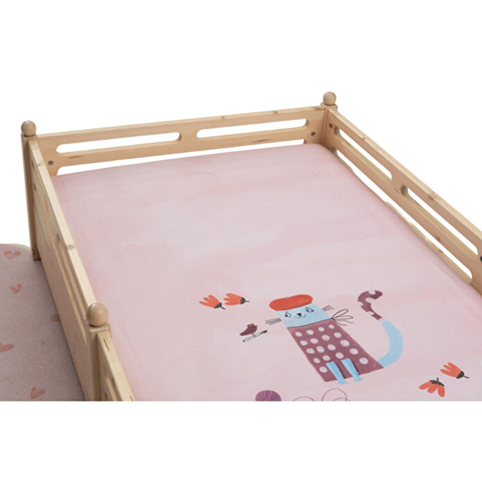 Itsy Bitsy Kids Kitty Of Queens Tek Kişilik Çarşaf Seti, Çok Renkli, 90x190cm