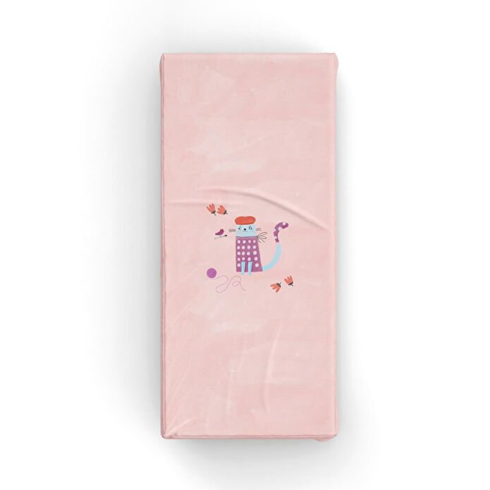 Itsy Bitsy Kids Kitty Of Queens Pamuk Saten Pembe Çocuk Çarşaf Seti 90x190cm
