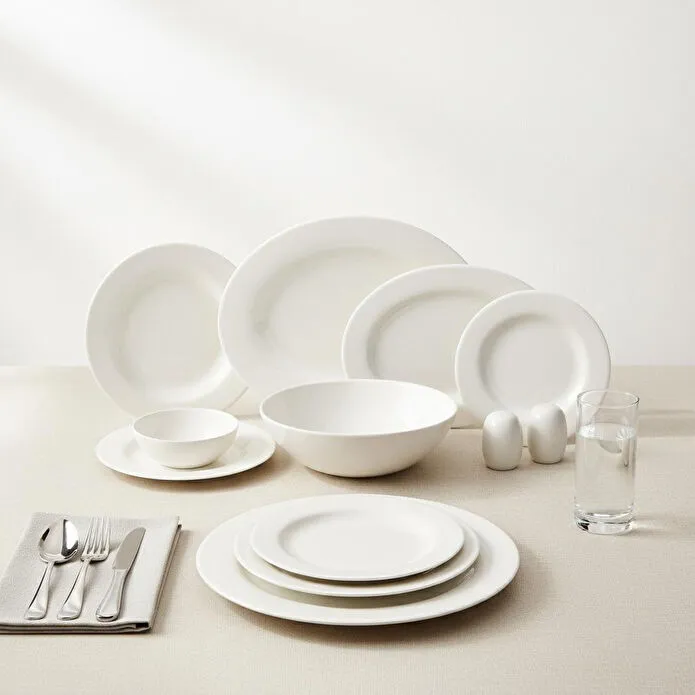 Royal Canterbury Verona White 55 Parça Yemek Takimi