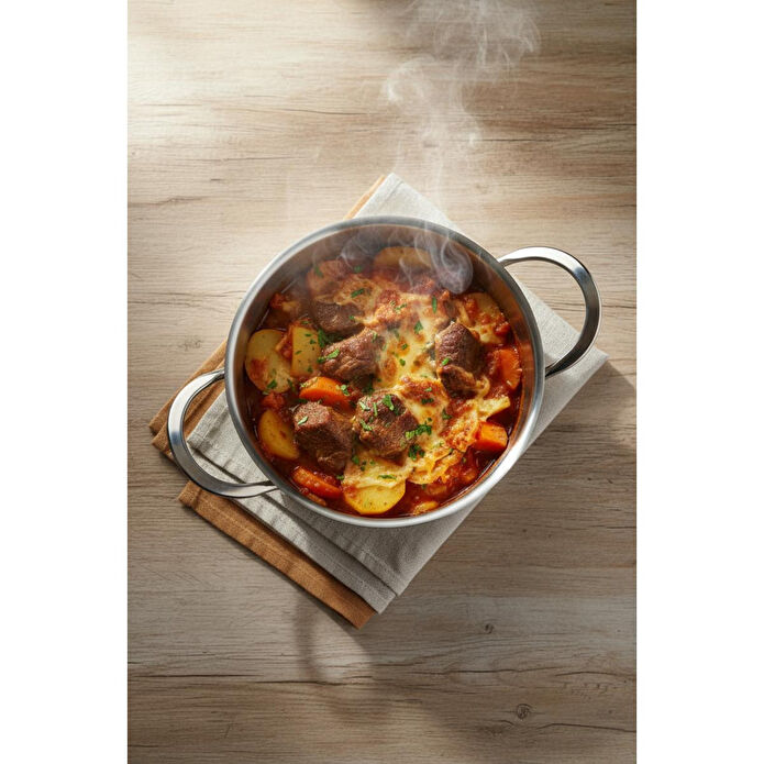 Bambum Daphne - Çelik Tencere Sığ 14x5 Cm