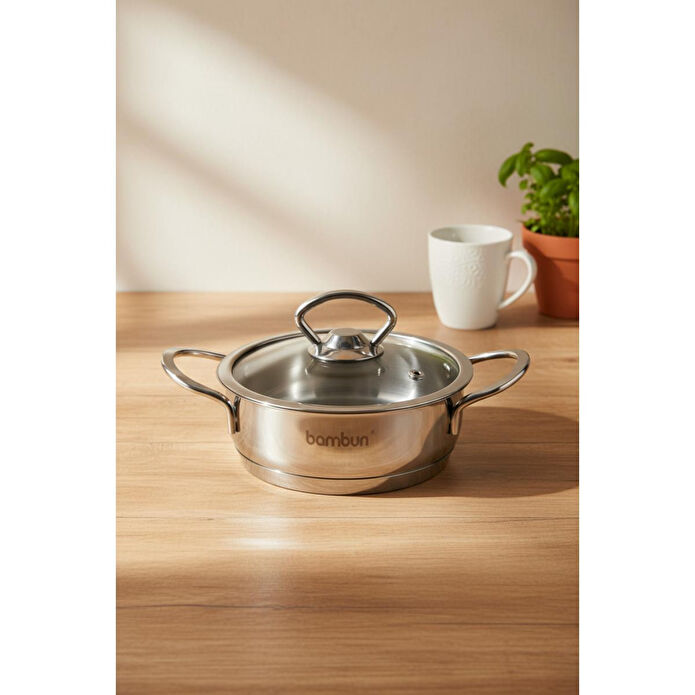 Bambum Daphne - Çelik Tencere Sığ 14x5 Cm