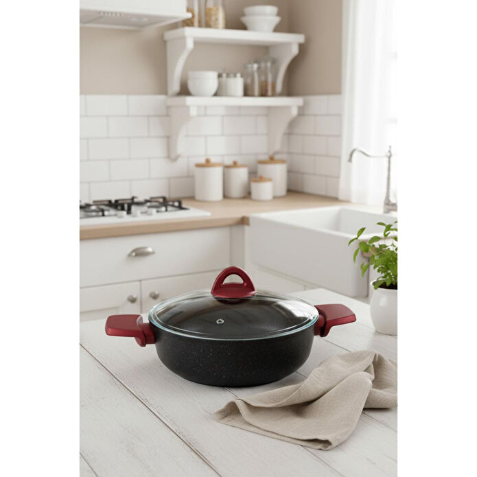 Bambum Pluto 7 Parça Granit Tencere Seti Siyah