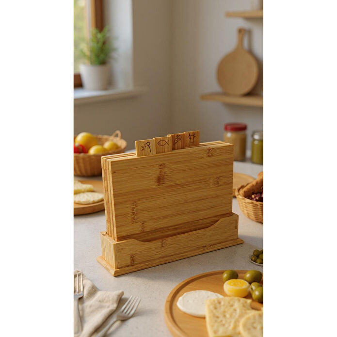 Bambum Tapenade 4 Parça Kesme Tahtası