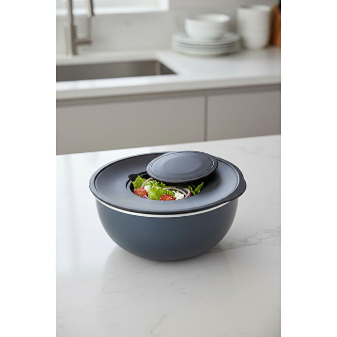 Bambum Nostalji Karıştırma Kabı Koyu Gri 24 Cm