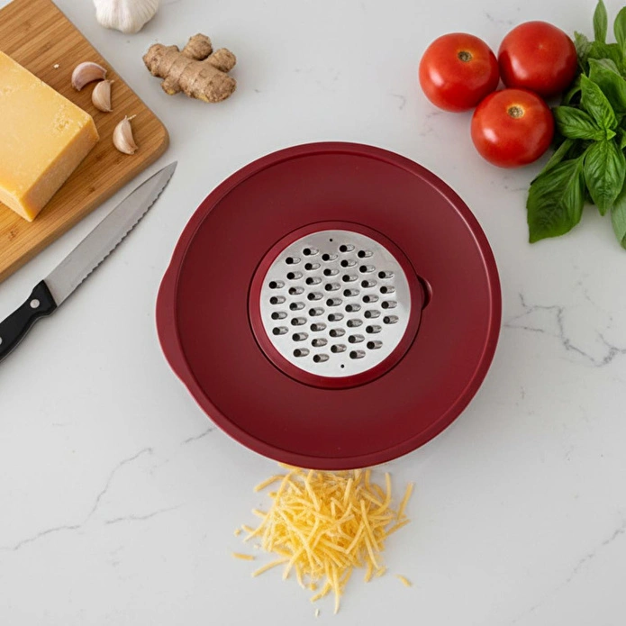 Bambum Nostalji Karıştırma Kabı Bordo 24 Cm