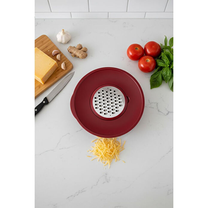 Bambum Nostalji Karıştırma Kabı Bordo 24 Cm