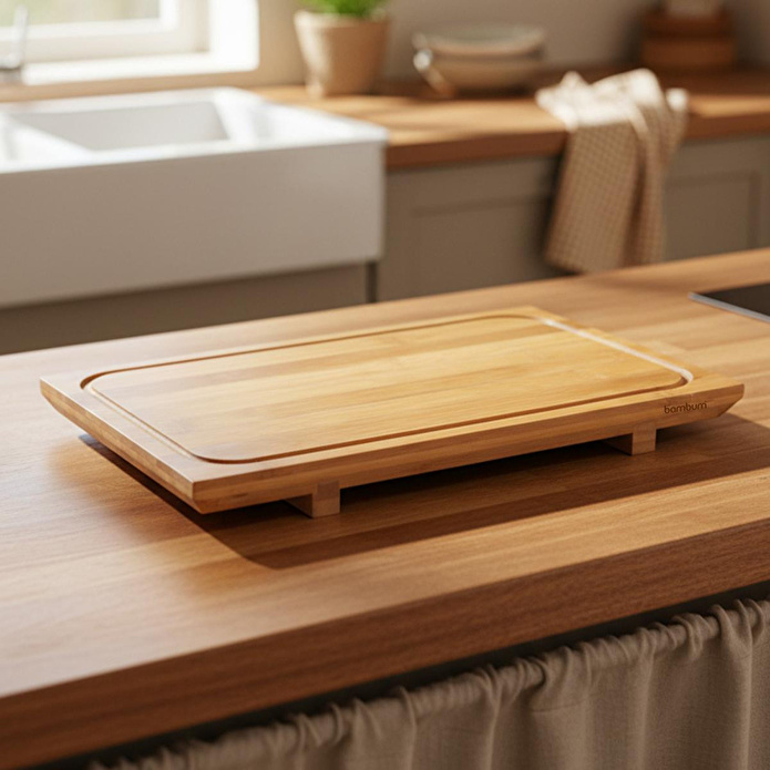 Bambum Riba - Servis Tahtası Büyük 33x19x3.2 Cm