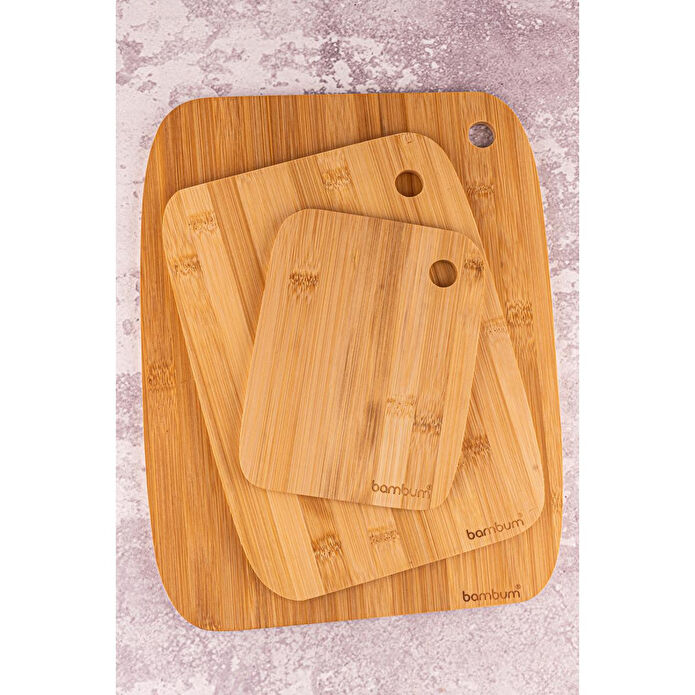 Bambum Tedi 3'lü Kesme Tahtası