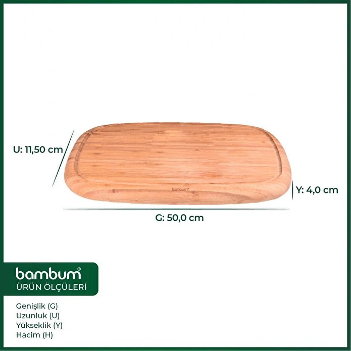 Bambum Forza Dikdörtgen Kesme Tahtası B0325
