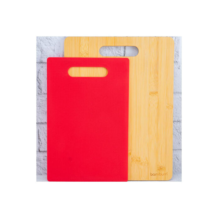 Bambum Leona Ikili Kesme Tahtası Kırmızı