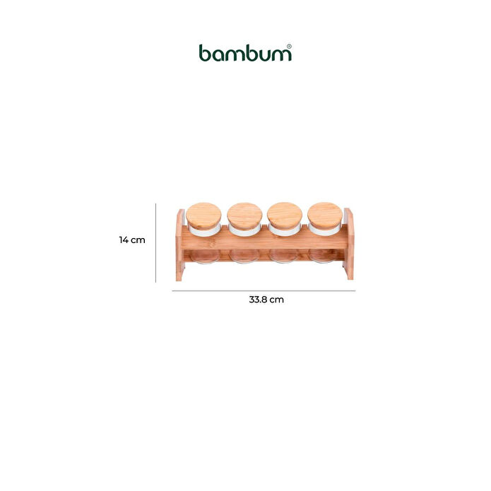Bambum Tier 5 Parça Tek Katlı Standlı Baharatlık Küçük