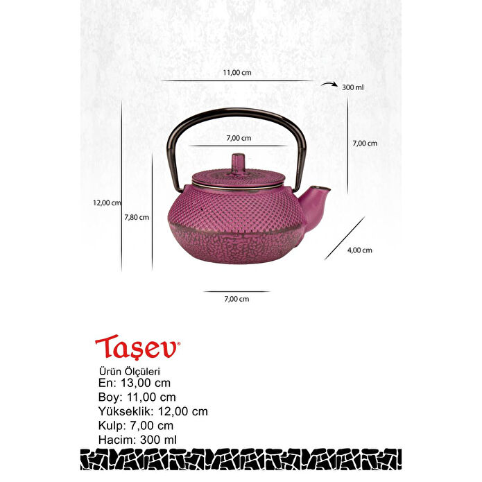 Bambum Linden Sümbül Döküm Demlik 300 Ml Mor