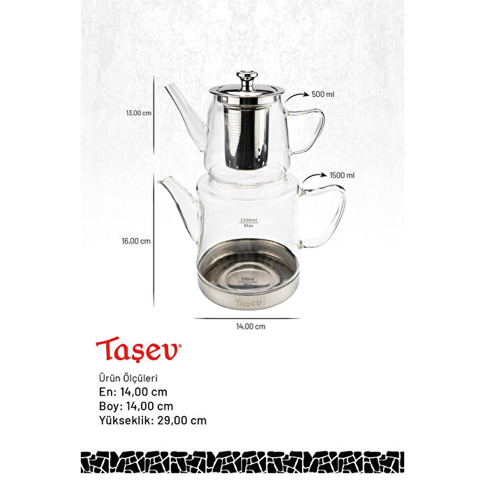 Bambum Gramor Çelik İndüksiyon Tabanlı Cam Çaydanlık