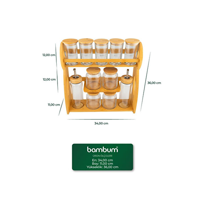 Bambum Layla 12 Parça Mutfak Seti Ve Baharat Seti