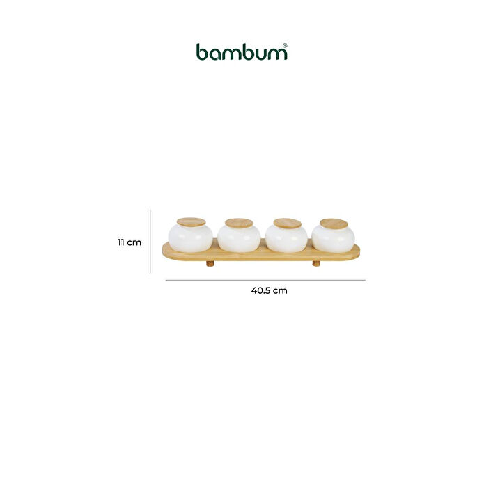 Bambum Simple 4'lü Baharat Seti Standlı